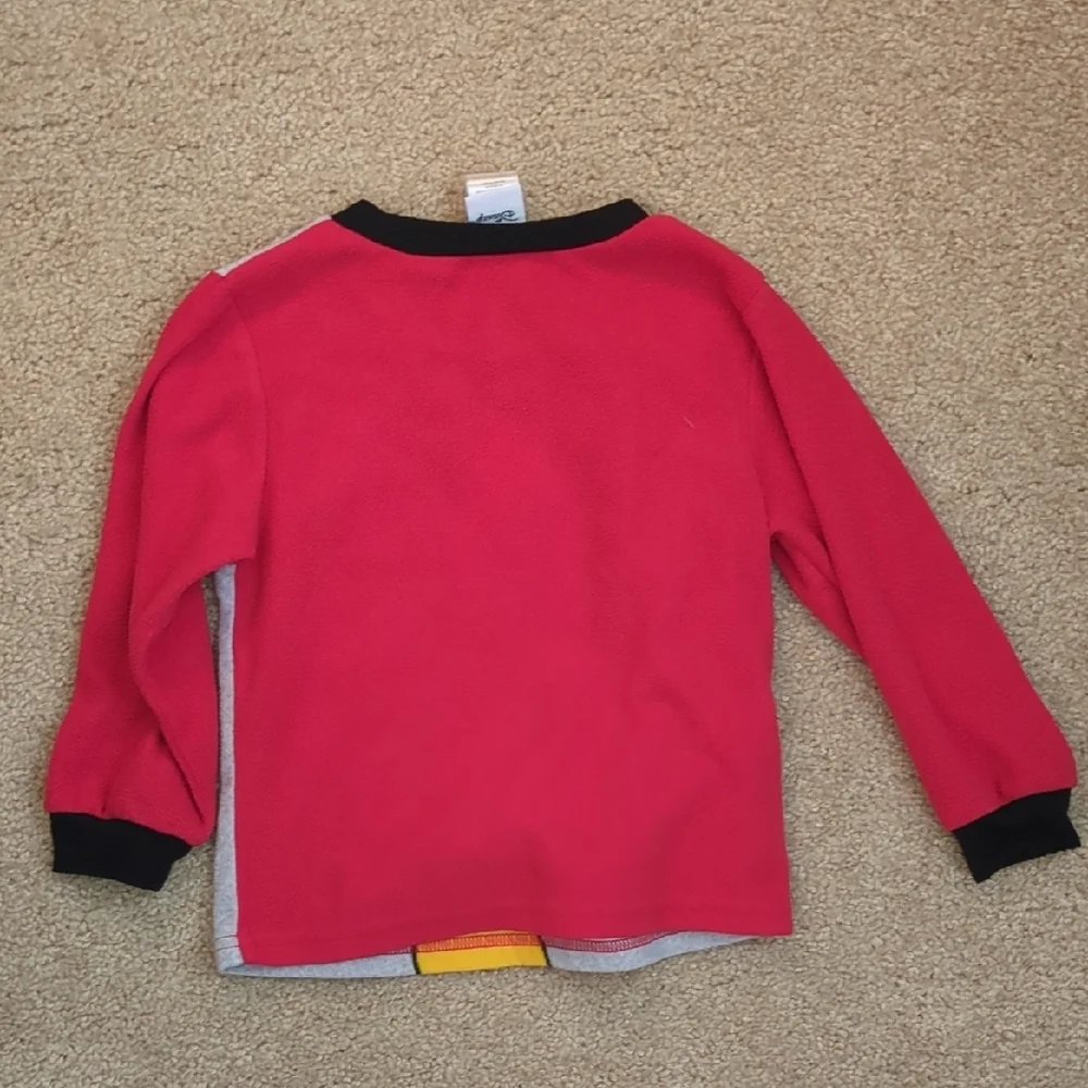 Disney Mickey Mouse Kids Fleece Pajama Set - Red, Black, and Yellow